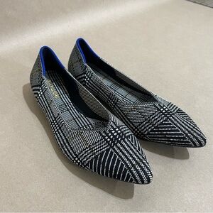 NWOT Rothy’s The Point II in Black Glen Plaid size 12